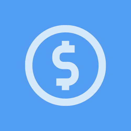 Dollar icon representing cost Dollar icon representing cost