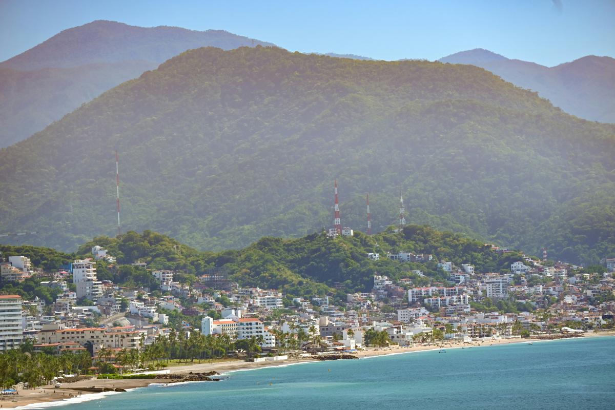 Mexico - Puerto Vallarta a photo of a mountain and beach in Puerto Vallarta, Mexico