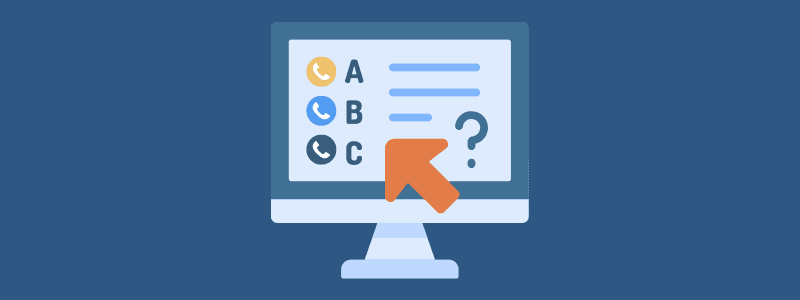 Computer screen showing three cell phone plan options with a red mouse pointer hovering over them.